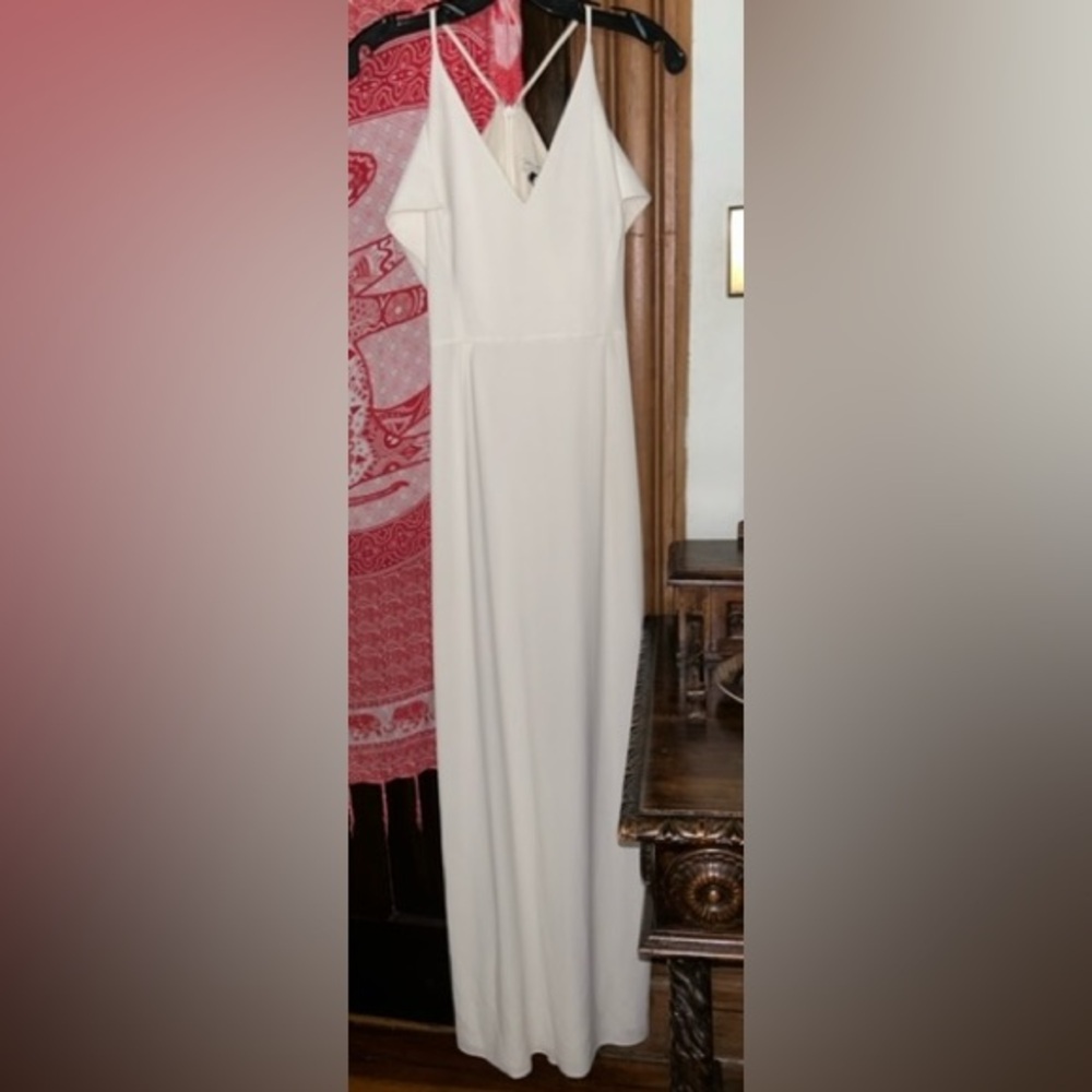 Halston Heritage White Evening Dress